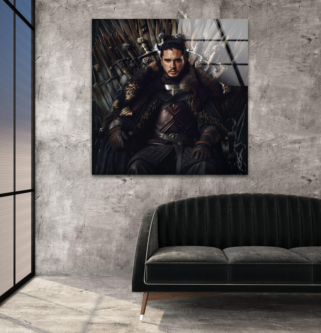 Jon Snow Game of Thrones Glass Wall Art custom glass pictures, glass art prints
