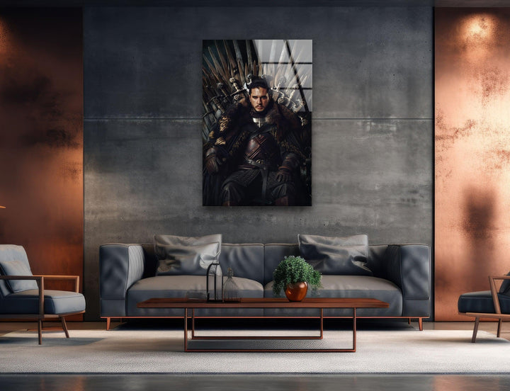 Jon Snow Game of Thrones Glass Wall Art glass art painting, glass art for the Wall
