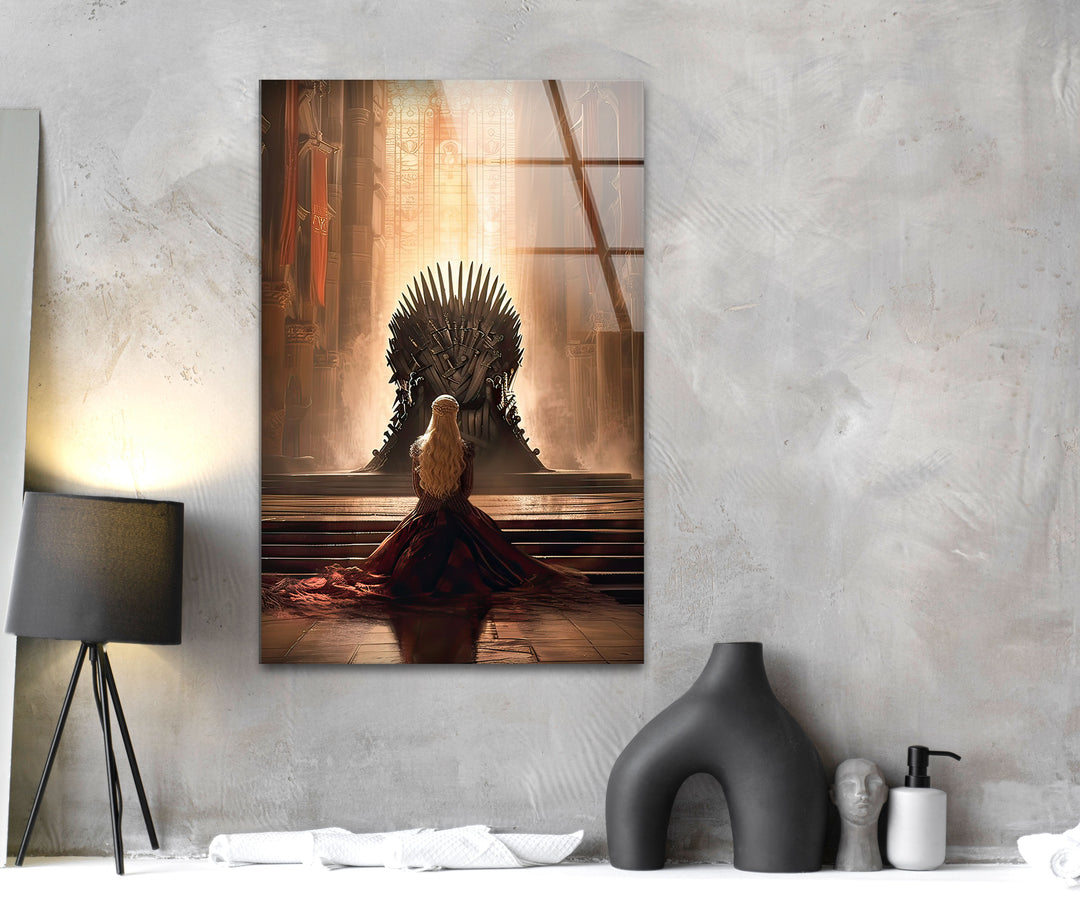 Daenerys Targaryen GOT Glass Wall Art print on glass, glass printed photos
