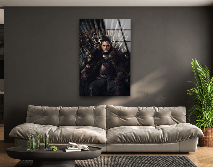 Jon Snow Game of Thrones Glass Wall Art glass photo prints, glass picture prints
