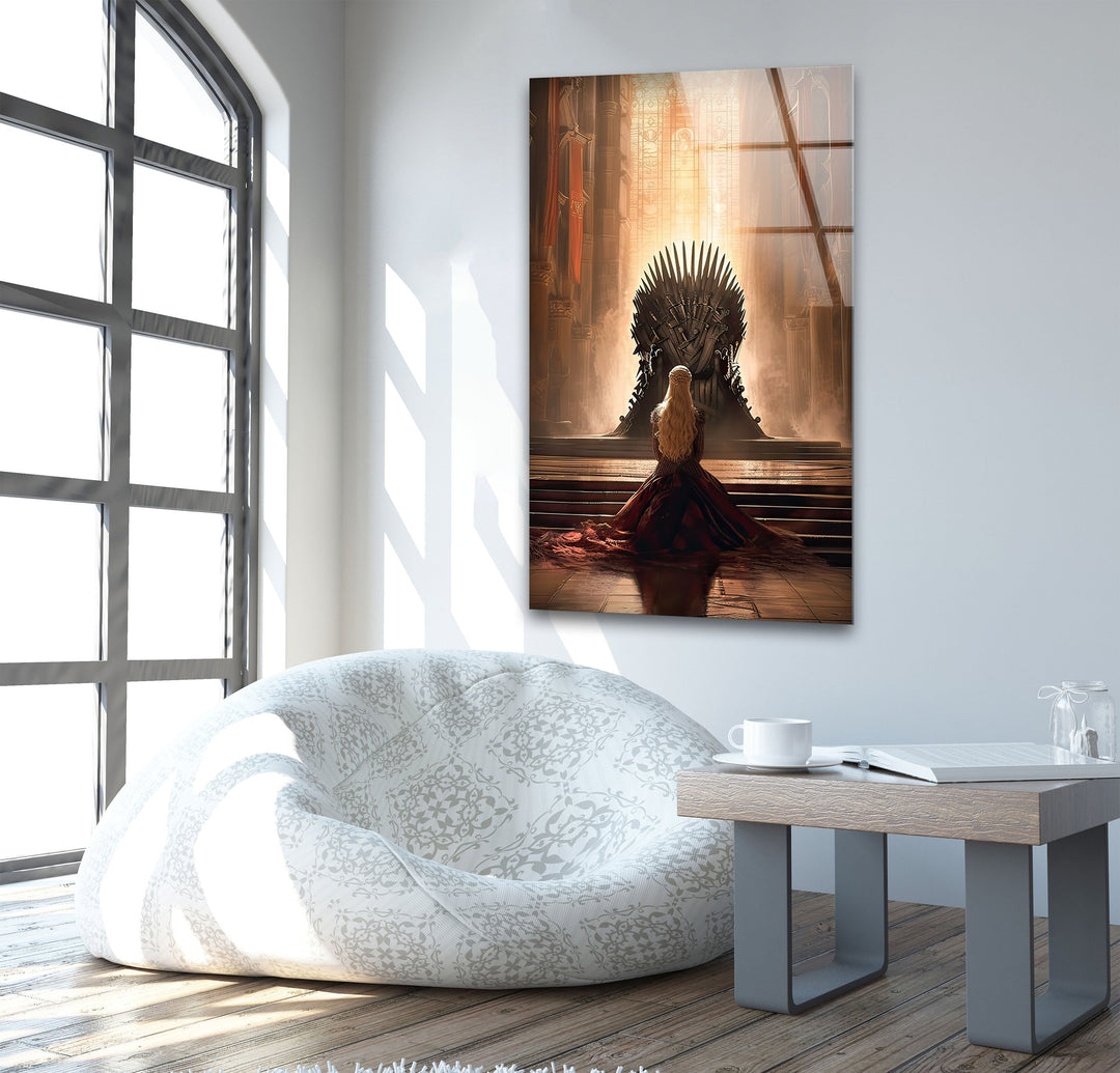 Daenerys Targaryen GOT Glass Wall Art glass image printing, glass prints from photos
