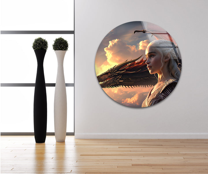 Game of Thrones Daenerys Targaryen Glass Wall Art custom glass pictures, glass art prints
