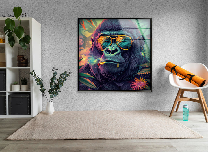 Gangster Monkey Tempered Glass Wall Art - MyPhotoStation