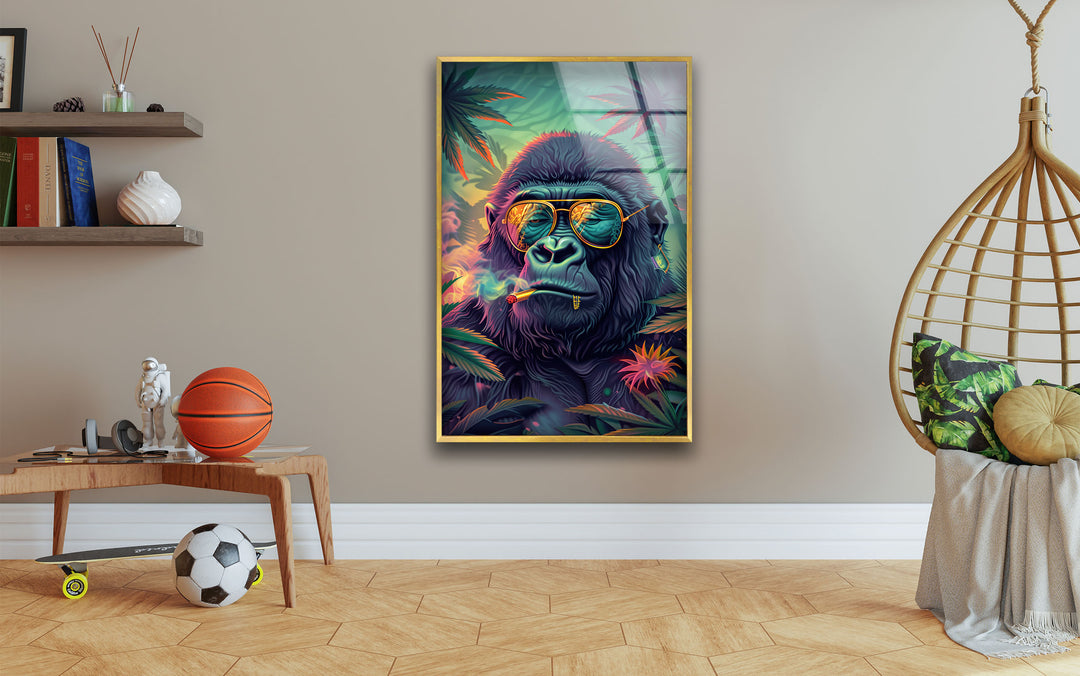 Gangster Monkey Tempered Glass Wall Art - MyPhotoStation