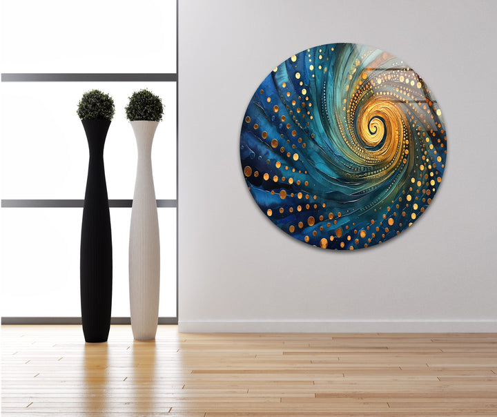 Abstract Spiral Fractal Glass Wall Art Glass Printing Wall Art, Print photos on glass