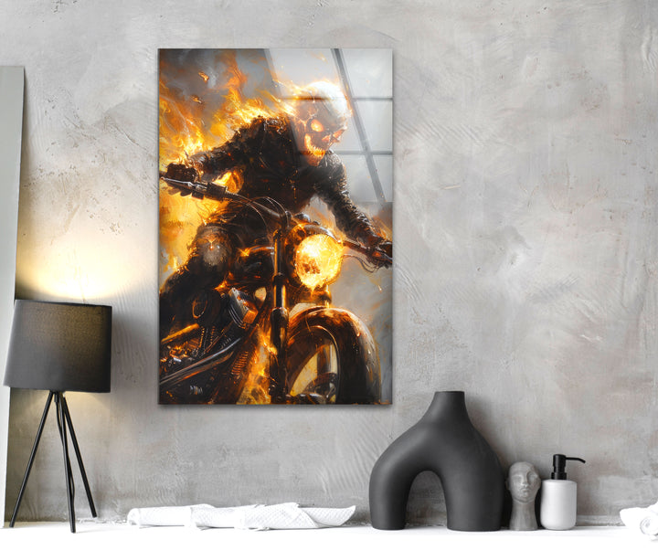 Ghost Rider Glass Wall Art art glass wall art, glass wall art pictures
