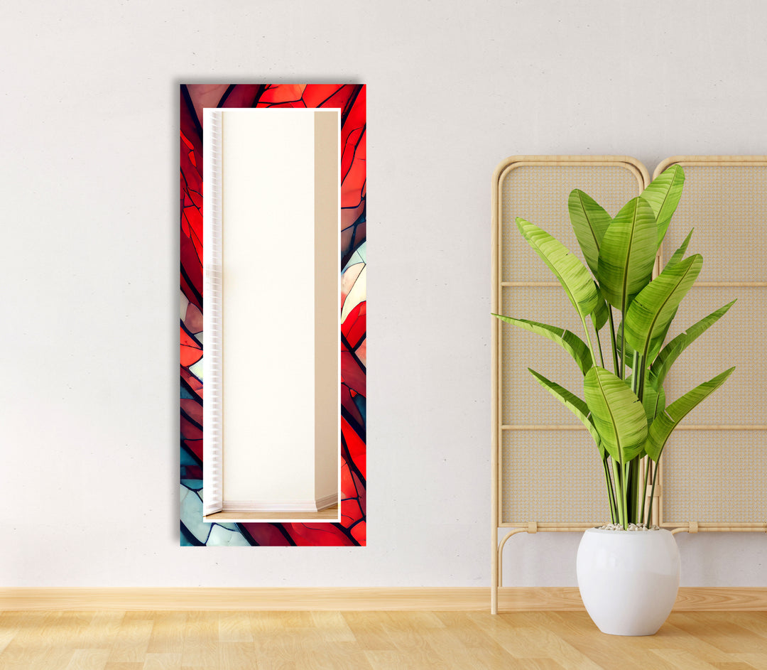 Red Abstract Wall Mirrors led mirrors
