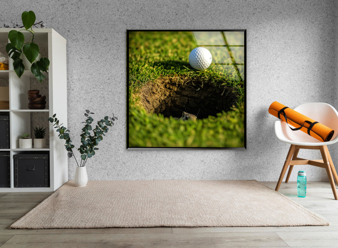 Golf Hole Wall Art Wall Art glass art painting, glass art for the Wall
