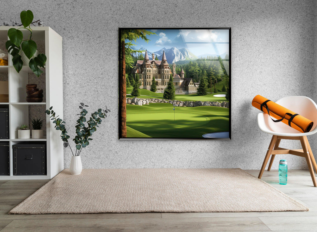 Golf Court & Castle Glass Wall Art large glass photo prints, glass wall photos
