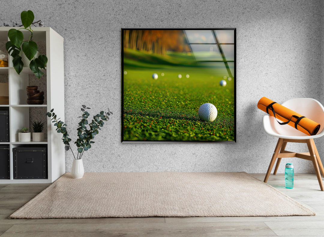 Golf Court and Balls Wall Art stained glass wall art, stained glass wall decor
