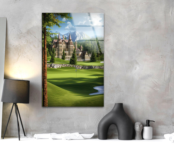 Golf Court & Castle Glass Wall Art glass photo prints, glass picture prints
