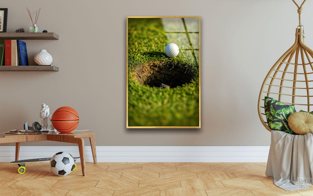 Golf Hole Wall Art Wall Art glass pictures for Wall, glass prints wall art
