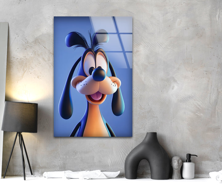 Sweet Goofy Glass Wall Art print picture on glass, Tempered Glass Wall Art
