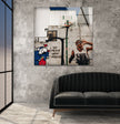 Banksy Graffiti Tempered Glass Wall Art - MyPhotoStation. Banksy paintings for sale . Artdesigna Glass Printing Wall Arts. 