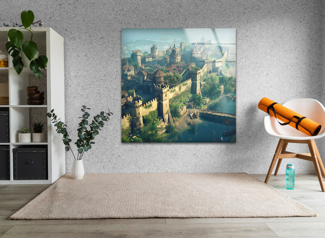 Great Medieval City Glass Wall Art large glass photo prints, glass wall photos
