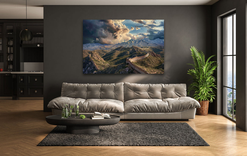 Great Wall of China Landscape Glass Wall Art art glass wall art, glass wall art pictures
