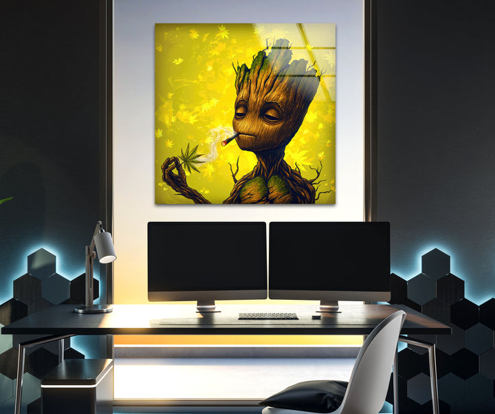 Marvel Avengers Groot Glass Print Wall Art