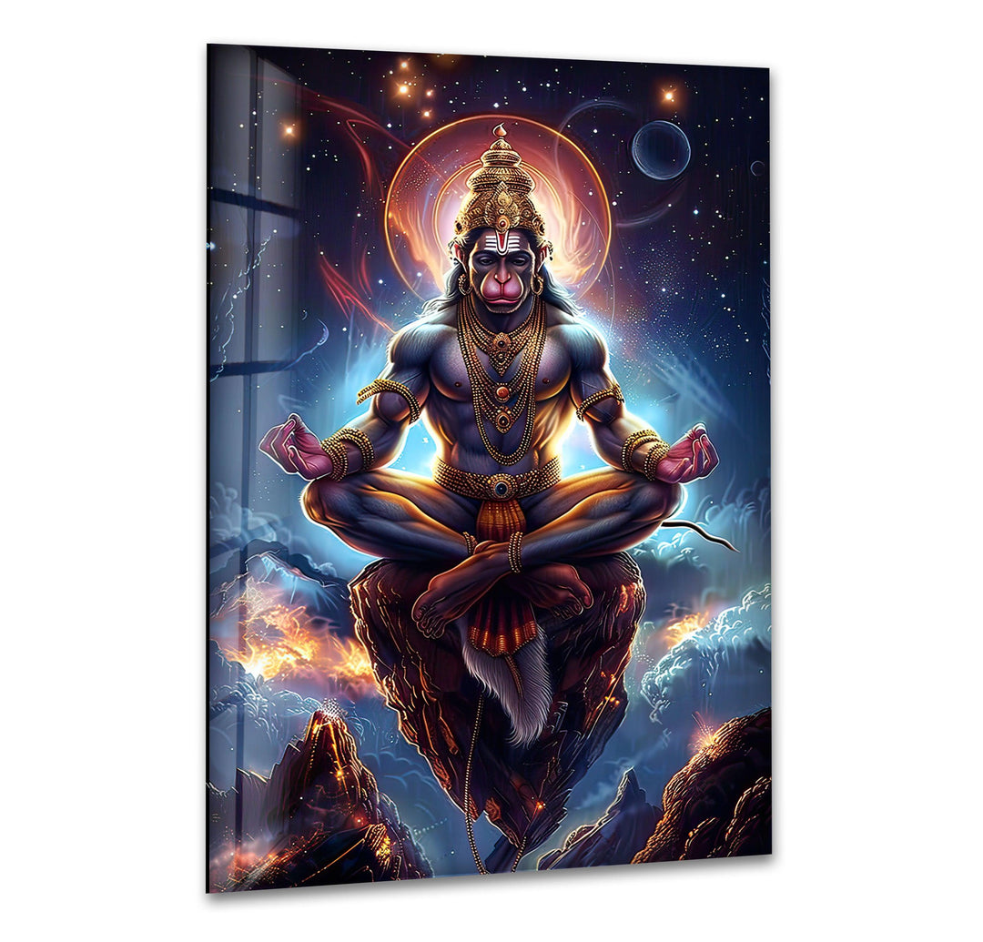 Hanuman God Glass Wall Art art glass wall art, glass wall art pictures
