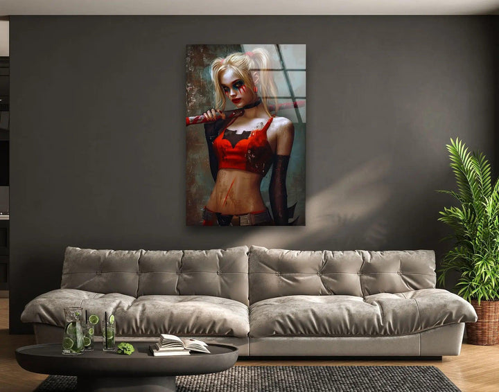 Harley Quinn Glass Wall Art glass pictures for Wall, glass prints wall art
