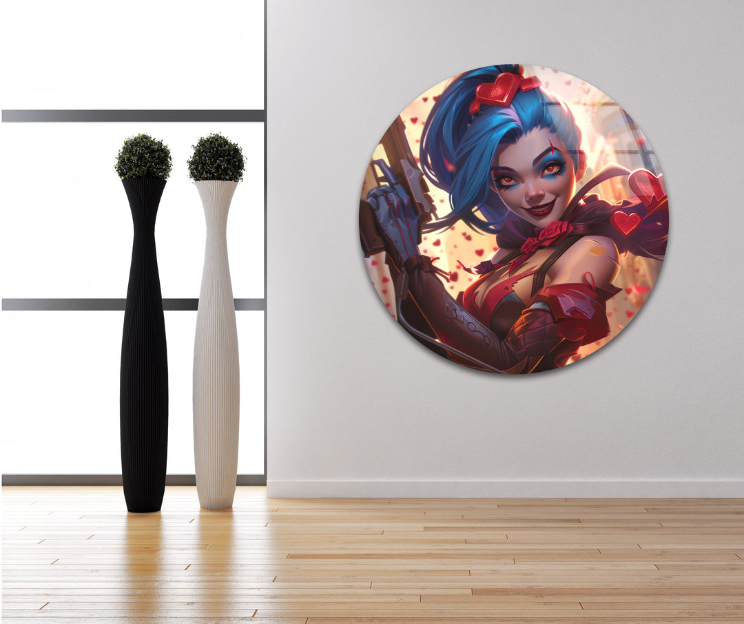 League of Legends Jinx Luxury Glass Pictures for Your Home