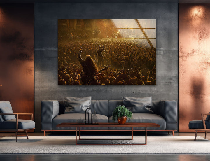 Heavy Metal Music Concert Tempered Glass Wall Art - MyPhotoStation