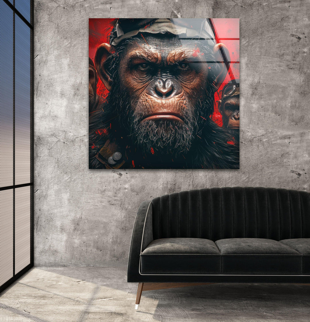 Hell of the Apes Glass Wall Art glass photo prints, glass picture prints
