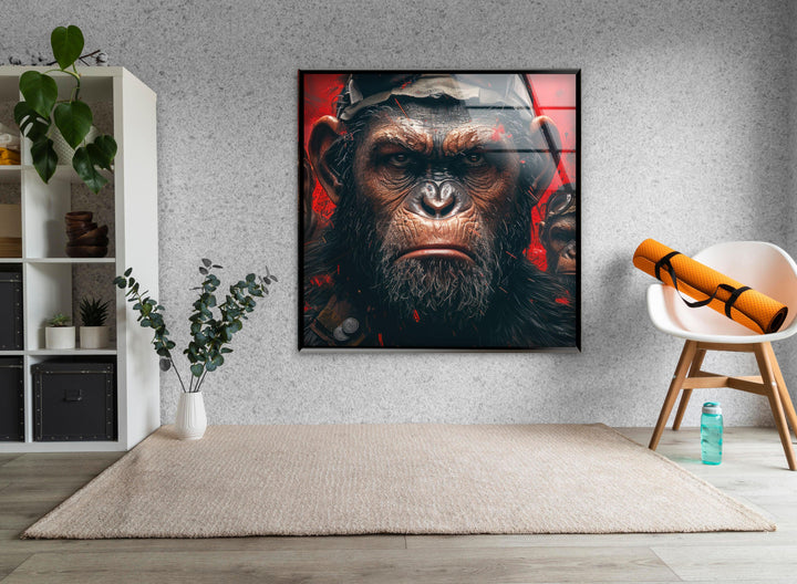 Hell of the Apes Glass Wall Art custom glass photo prints, large glass prints
