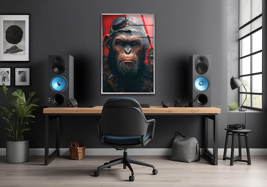 Hell of the Apes Glass Wall Art large glass photo prints, glass wall photos
