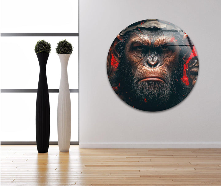 Hell of the Apes Glass Wall Art custom glass pictures, glass art prints
