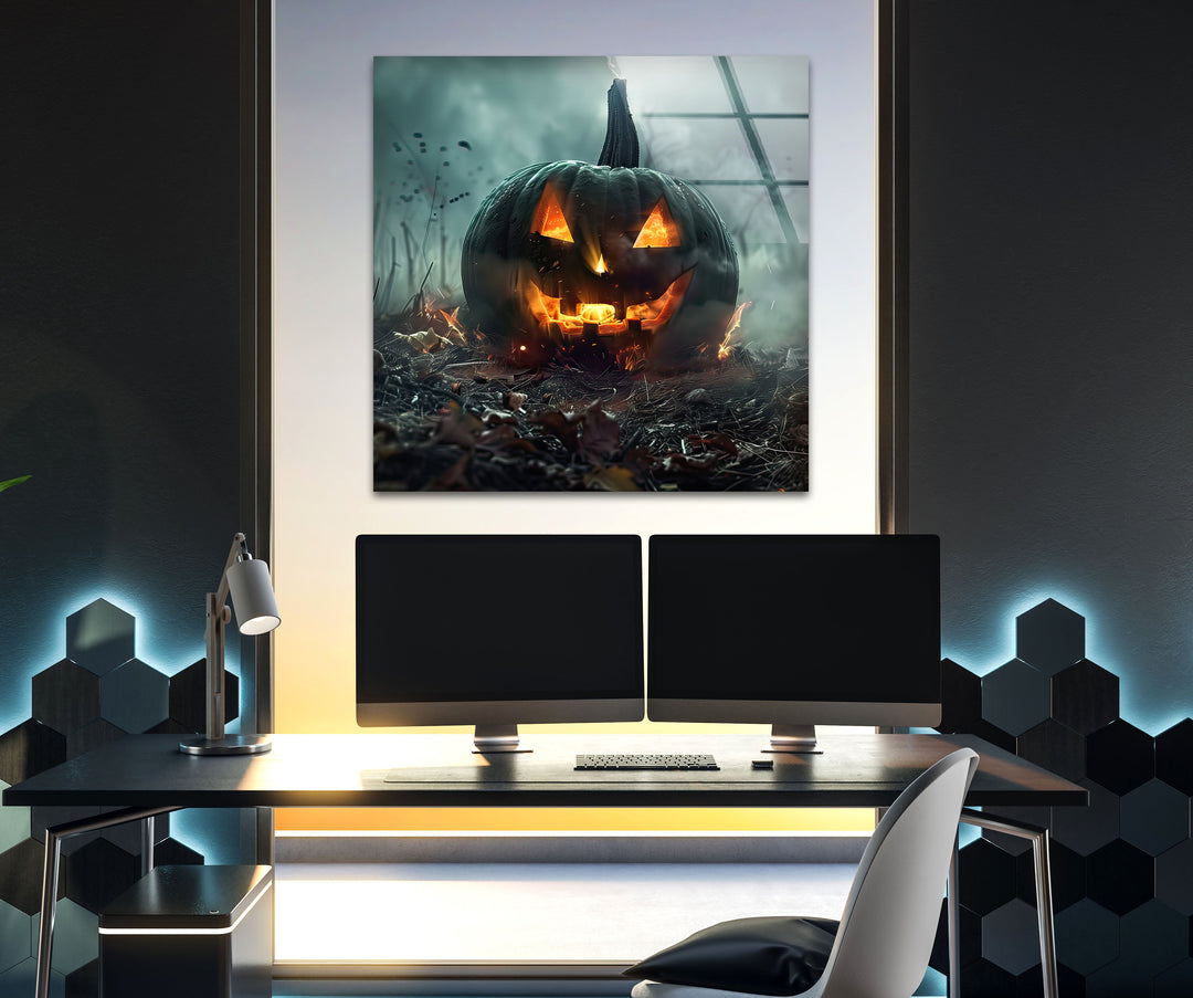 Halloween Concept Glass Wall Art photo print on glass, prints on glass wall art
