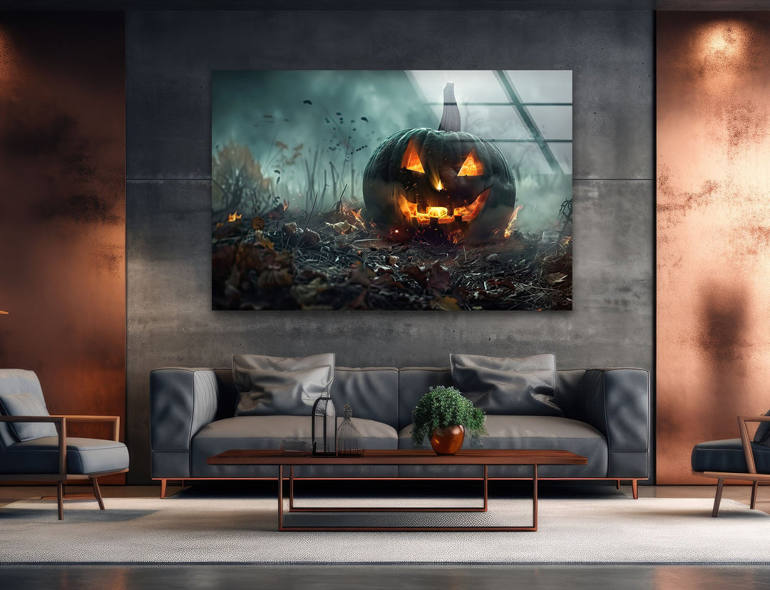 Halloween Concept Glass Wall Art custom glass photo prints, large glass prints
