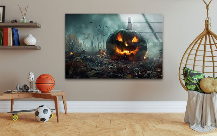 Halloween Concept Glass Wall Art print on glass, glass printed photos
