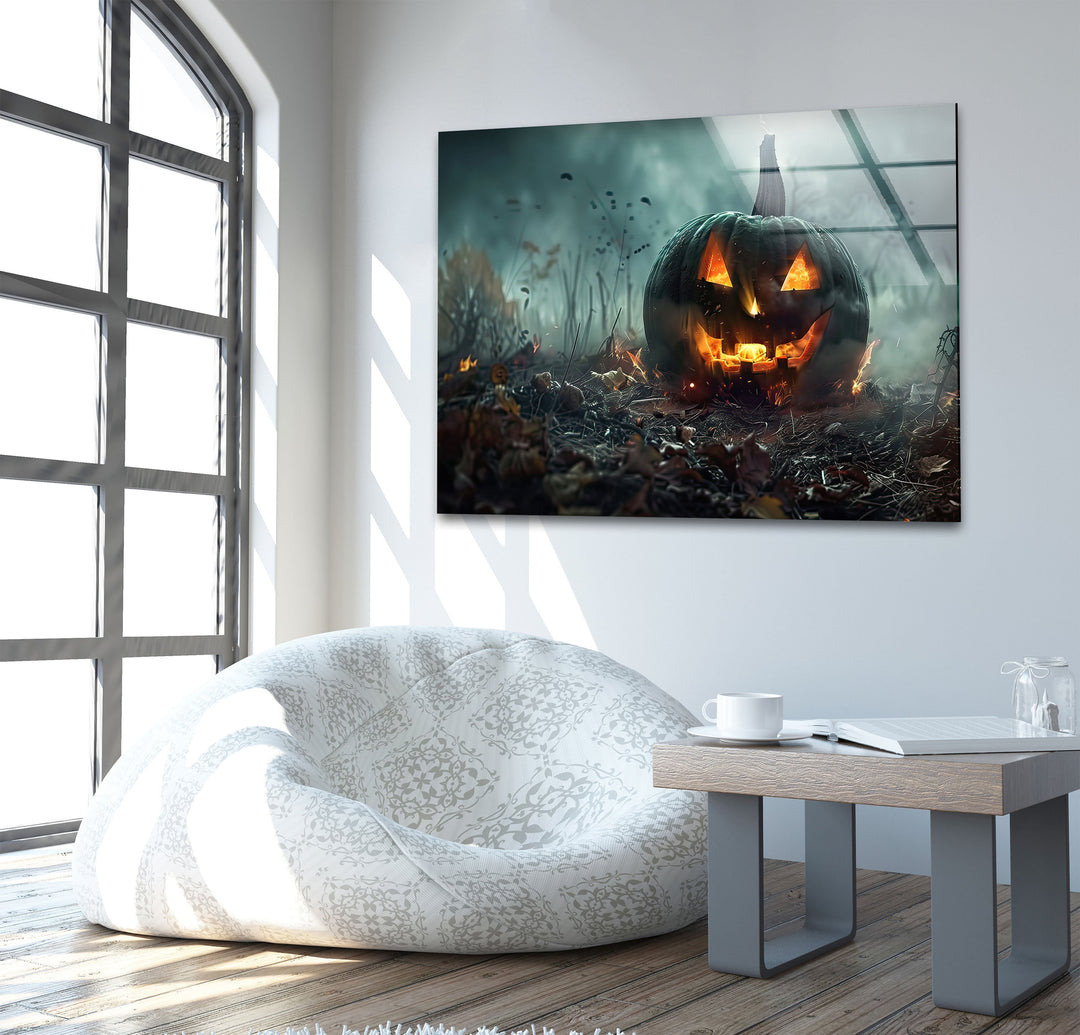 Halloween Concept Glass Wall Art print picture on glass, Tempered Glass Wall Art
