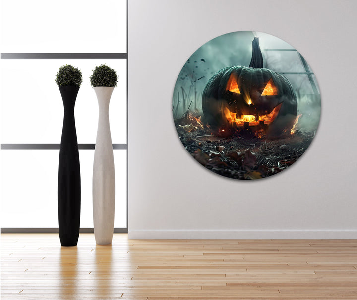 Halloween Concept Glass Wall Art glass wall decor, glass wall art decor
