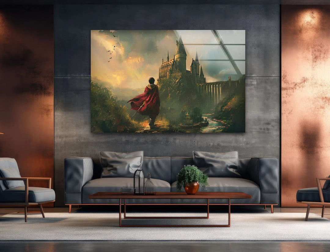 Hogwarts & Harry Potter Glass Wall Art, print picture on glass, Tempered Glass Wall Art 