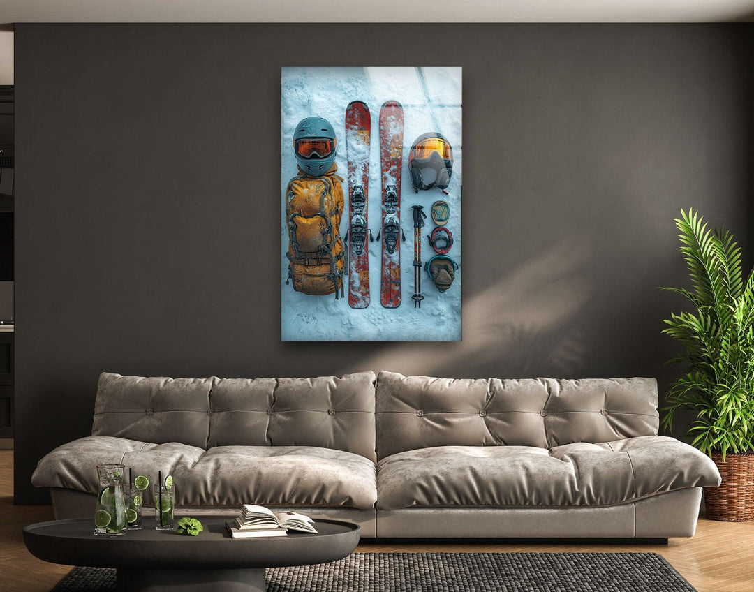 Snowboard Set Glass Wall Art art glass wall art, glass wall art pictures
