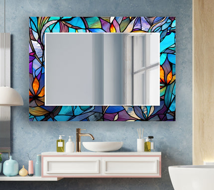 Zen Spa Stones Tempered Glass Wall Mirror