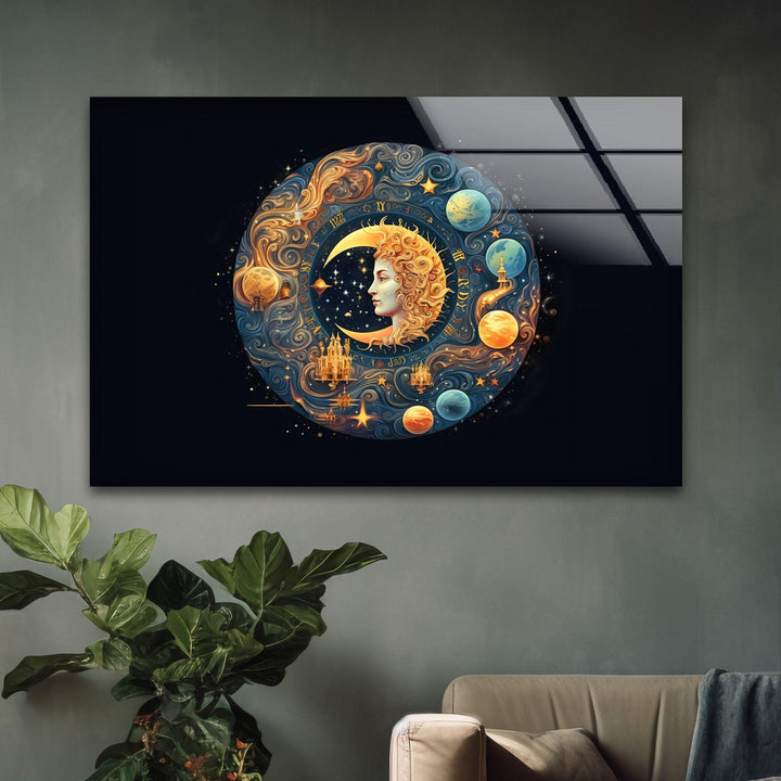 Zodiac Sign Glass Wall Art