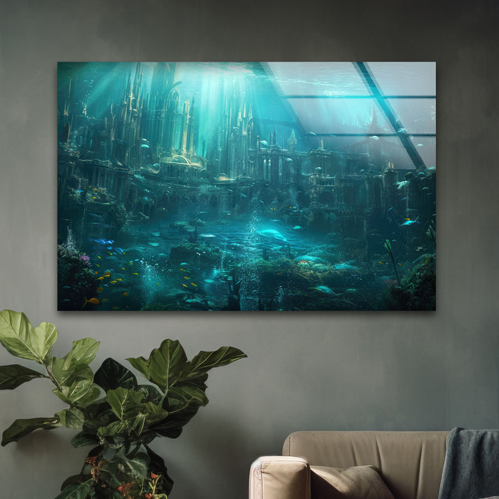 Deep Atlantis Glass Wall Art glass image printing, glass prints from photos
