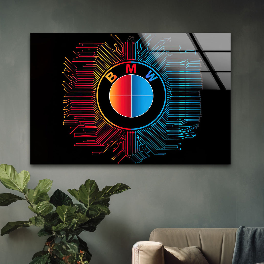 BMW Glass Wall Art custom glass pictures, glass art prints
