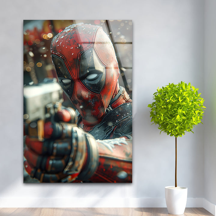 Deadpool Glass Wall Art glass pictures for Wall, glass prints wall art
