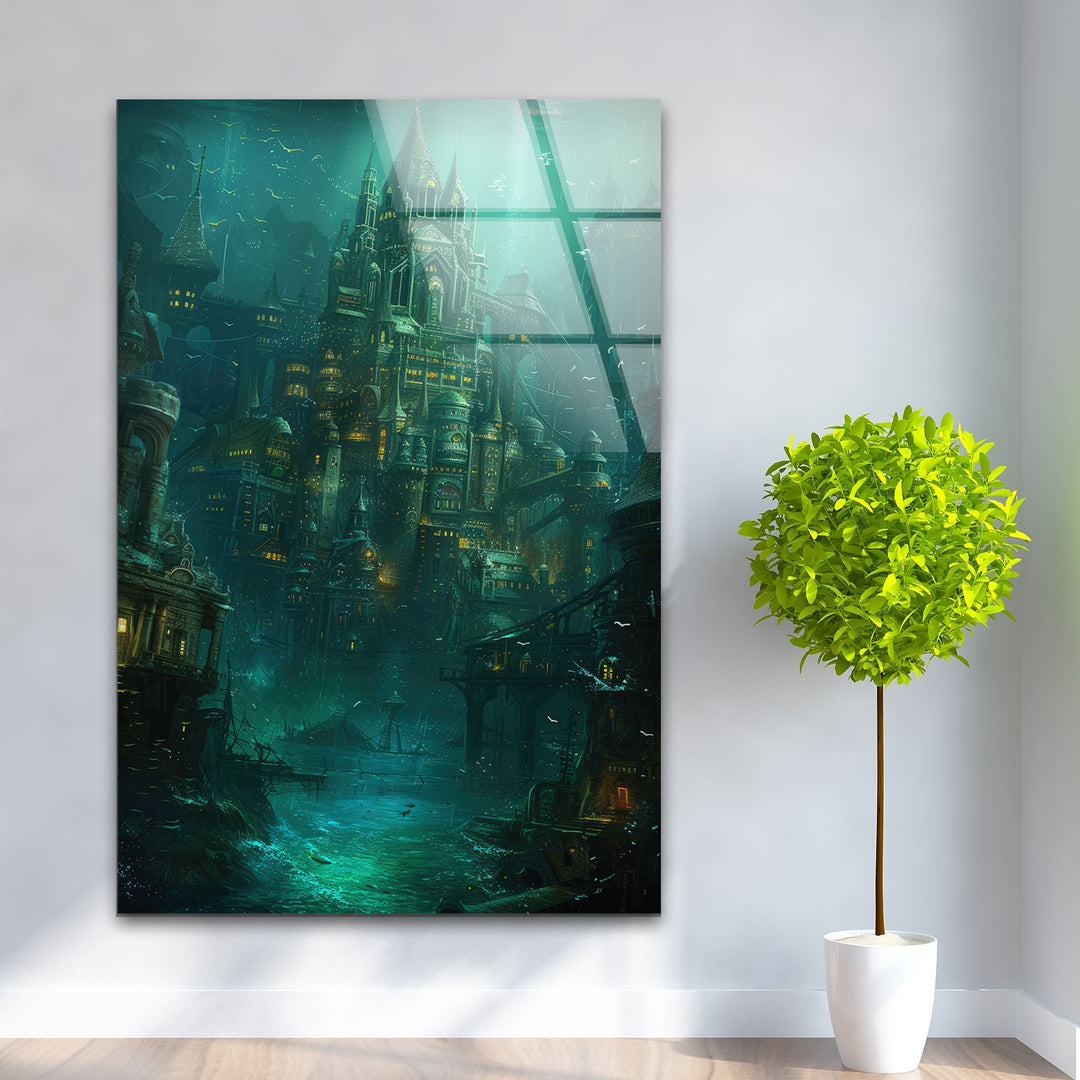 Atlantis Castle Glass Wall Art art glass wall art, glass wall art pictures
