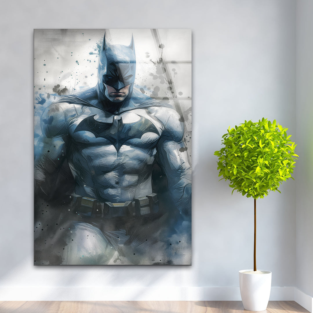 Batman Painting Glass Wall Art, glass art painting, glass art for the Wall