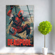 Deadpool Movie Poster Glass Wall Art,  large glass photo prints, glass wall photos