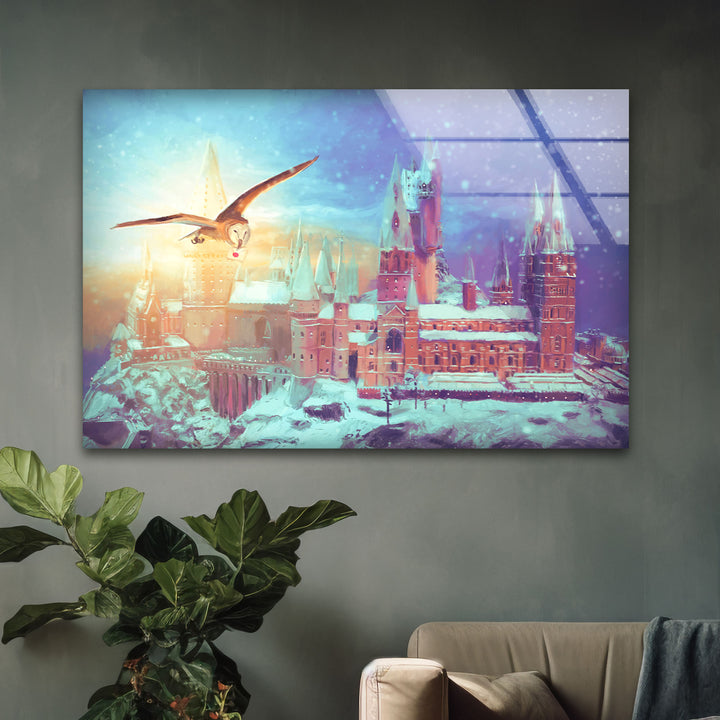 Hogwarts School Glass Wall Art large glass photo prints, glass wall photos
