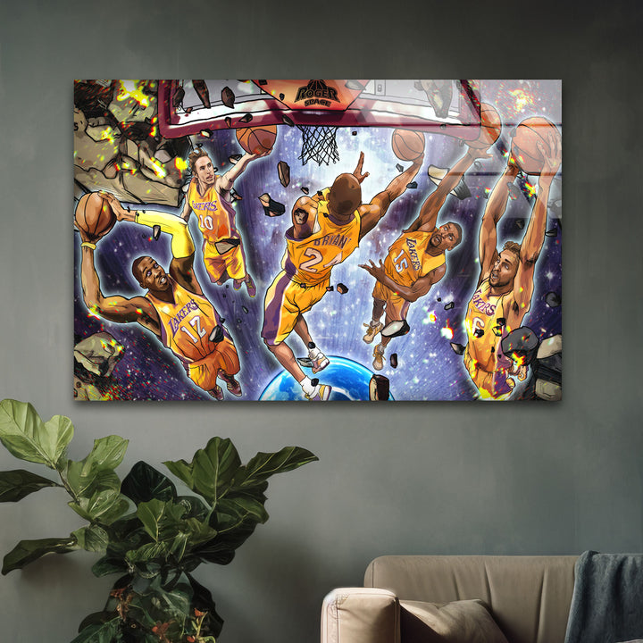 Los Angeles Lakers Tempered Glass Wall Art - MyPhotoStation