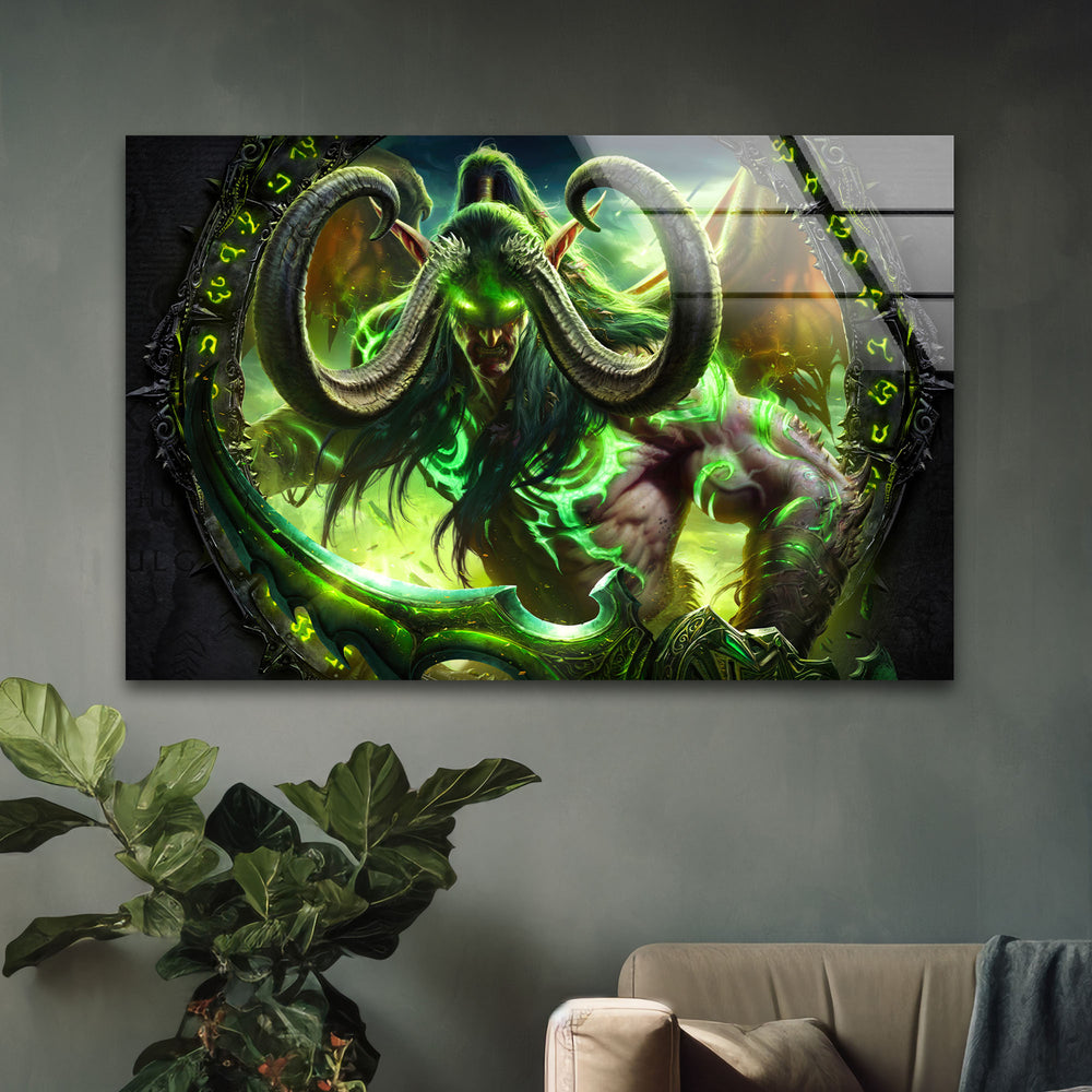 World Of Warcraft Legion illidan Glass Photo Prints