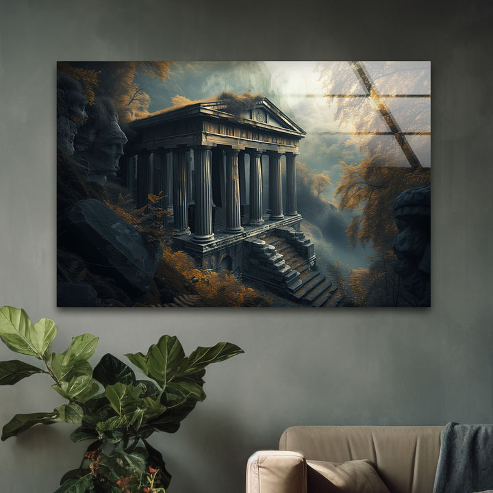 Olympus Temple Glass Wall Art large glass photo prints, glass wall photos
