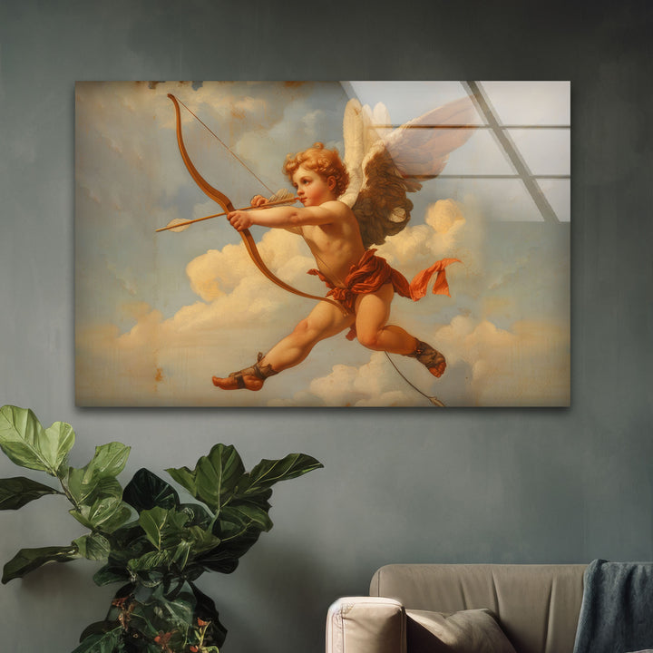 Eros with Arrow Glass Wall Art glass image printing, glass prints from photos
