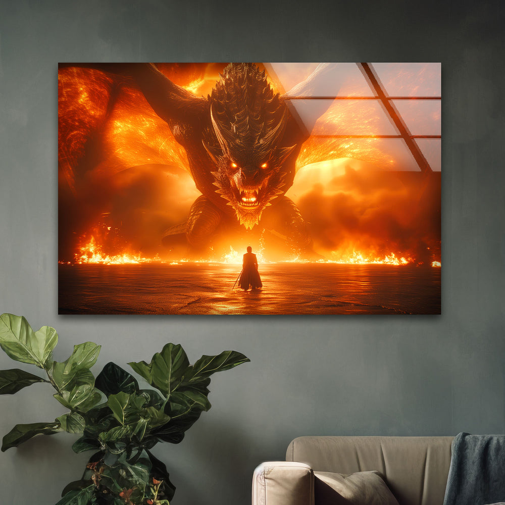 The Hobbit Smaug Tempered Glass Wall Art